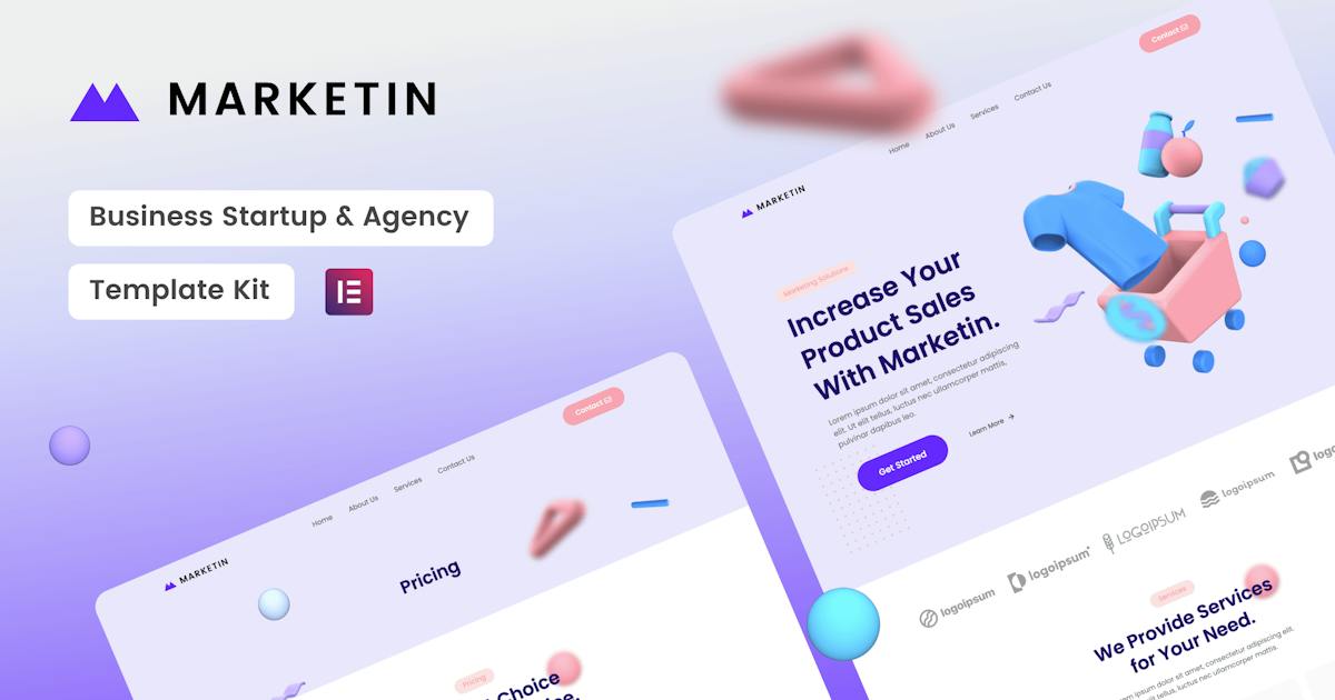 Marketin – Business Startup & Agency Elementor Template Kit