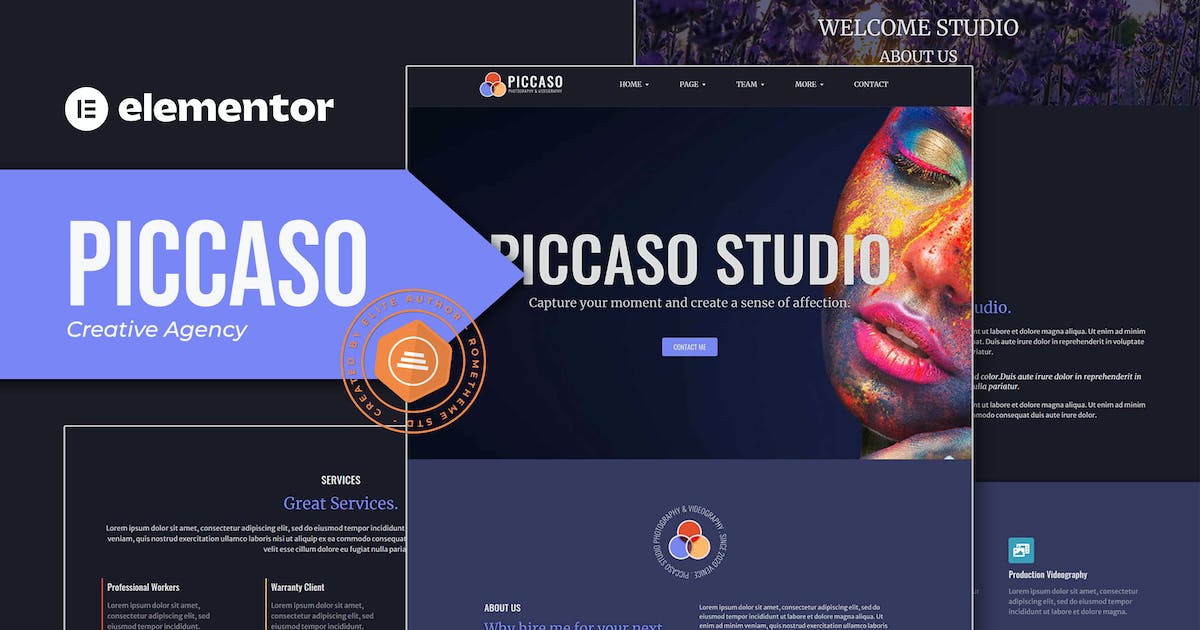 Piccaso – Photography Elementor Template Kit