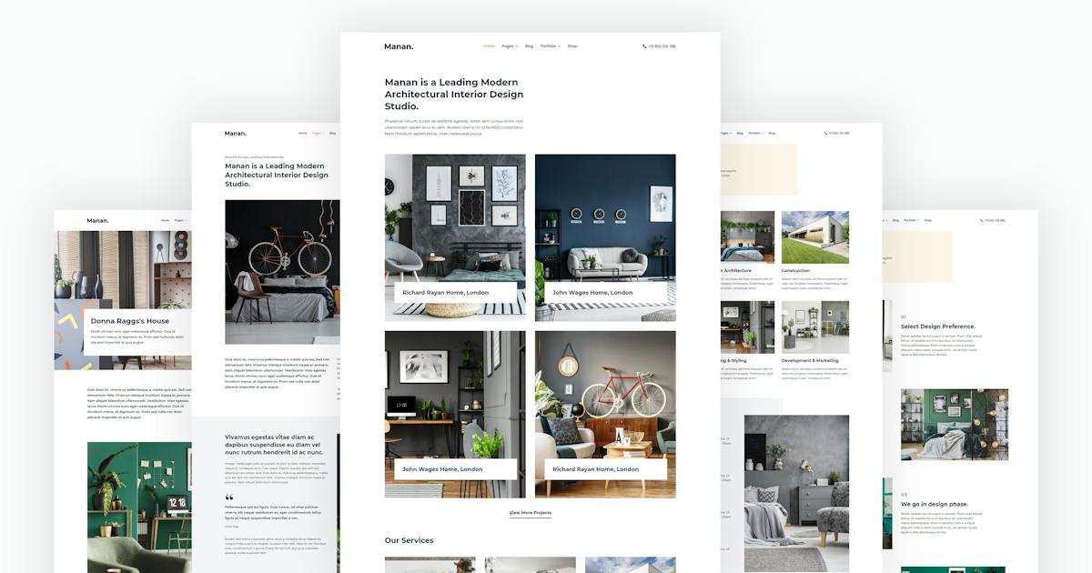 Manan – Interior Designer Elementor Template Kit