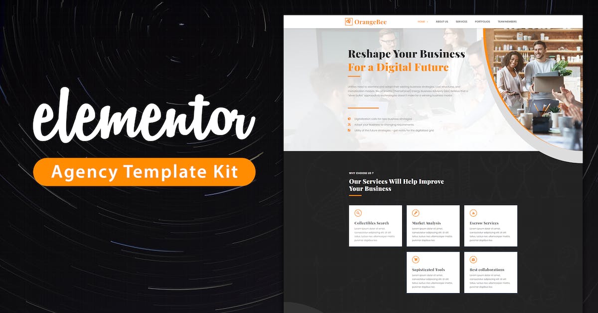 OrangeBee – Agency Template Kit