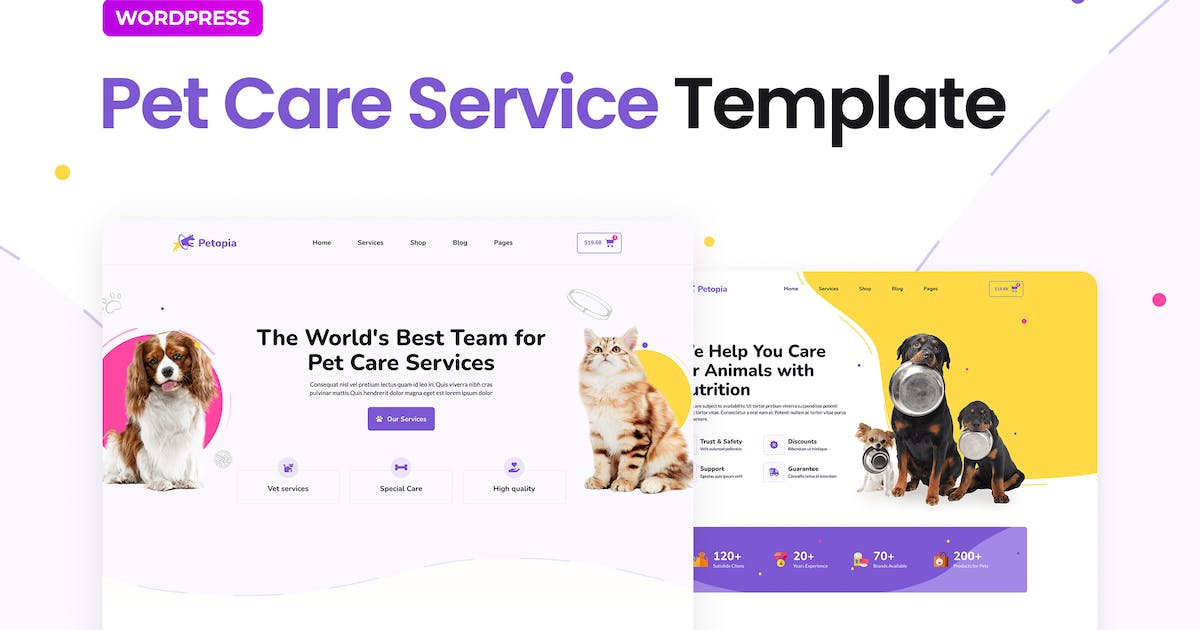 Petopia - Pet Care Service Elementor Template Kit