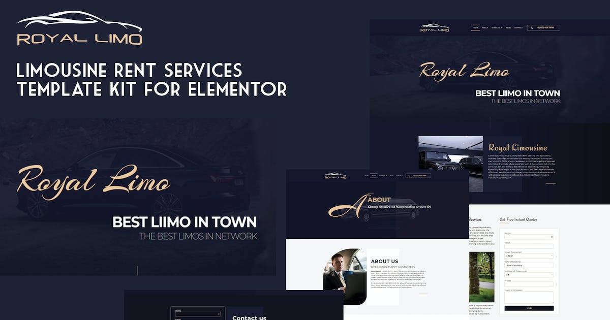 Royal Limo – Limousine Rent Services Template Kit