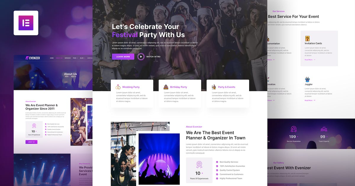 Evenizer - Event Planner & Organizer Elementor Template Kit