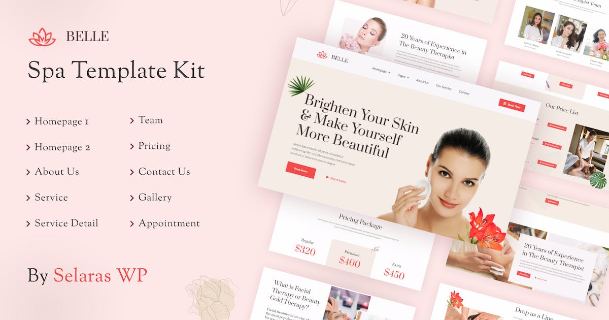 Belle | Beauty Spa Elementor Template Kit