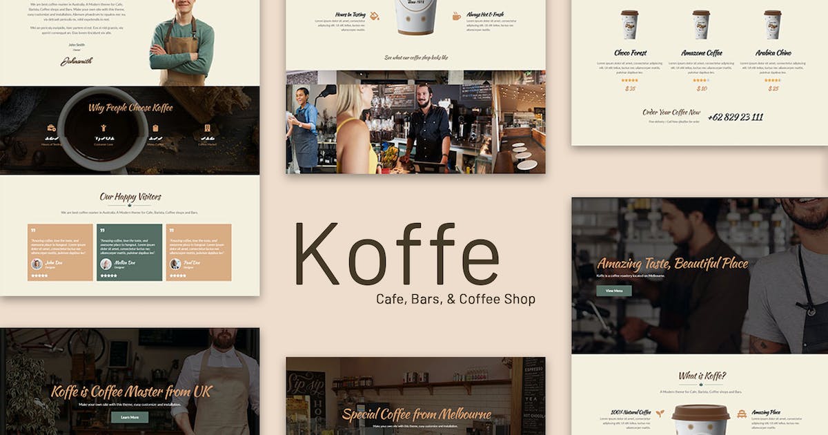 Koffe – Cafe & Coffee Shop Template Kit
