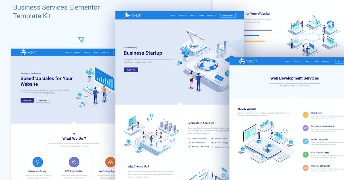 Yomost – Business Services Elementor Template Kit