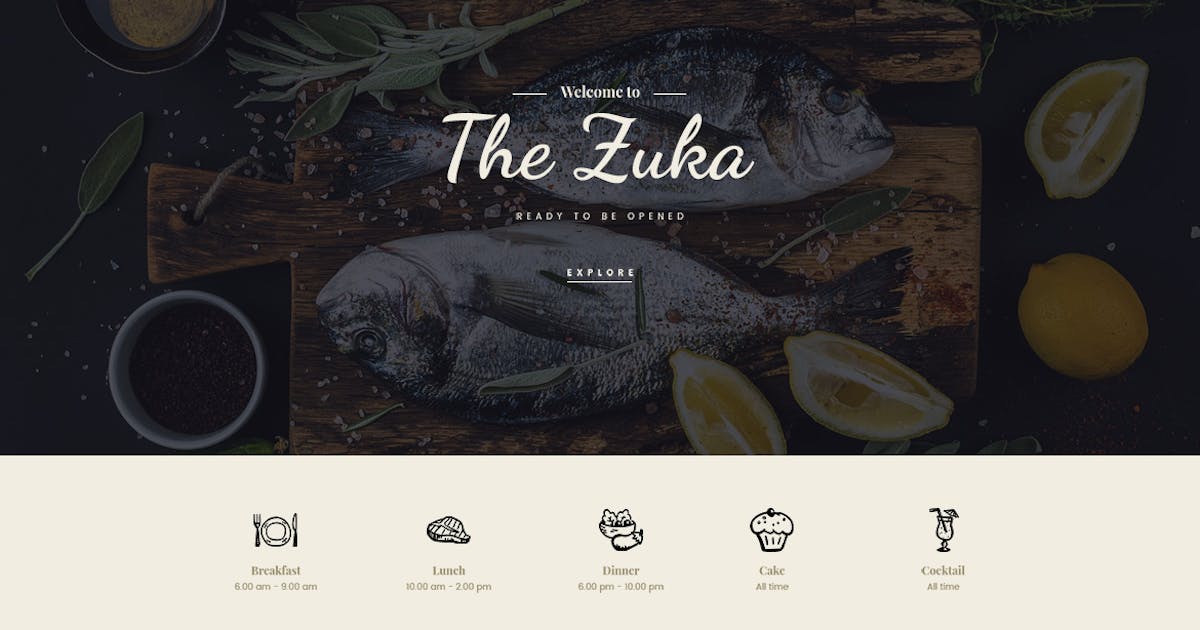 Zukares - Restaurant & Cafe Food Elementor Template Kit