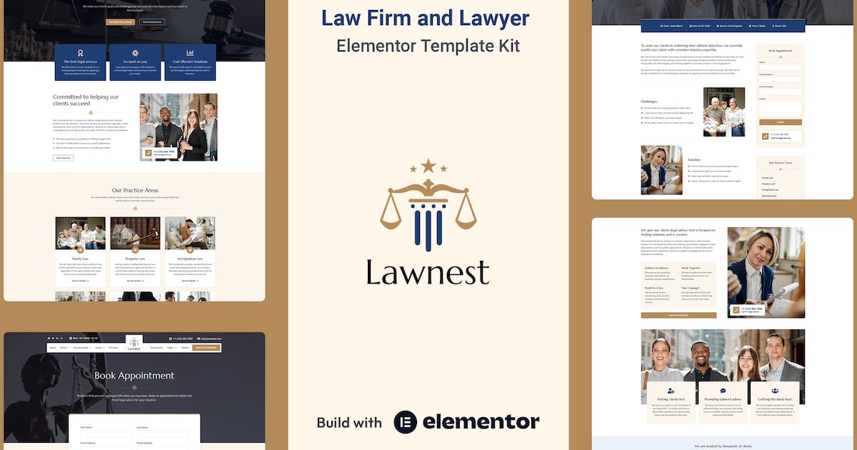 Lawnest – Law Firm & Lawyer Elementor Pro Template Kit