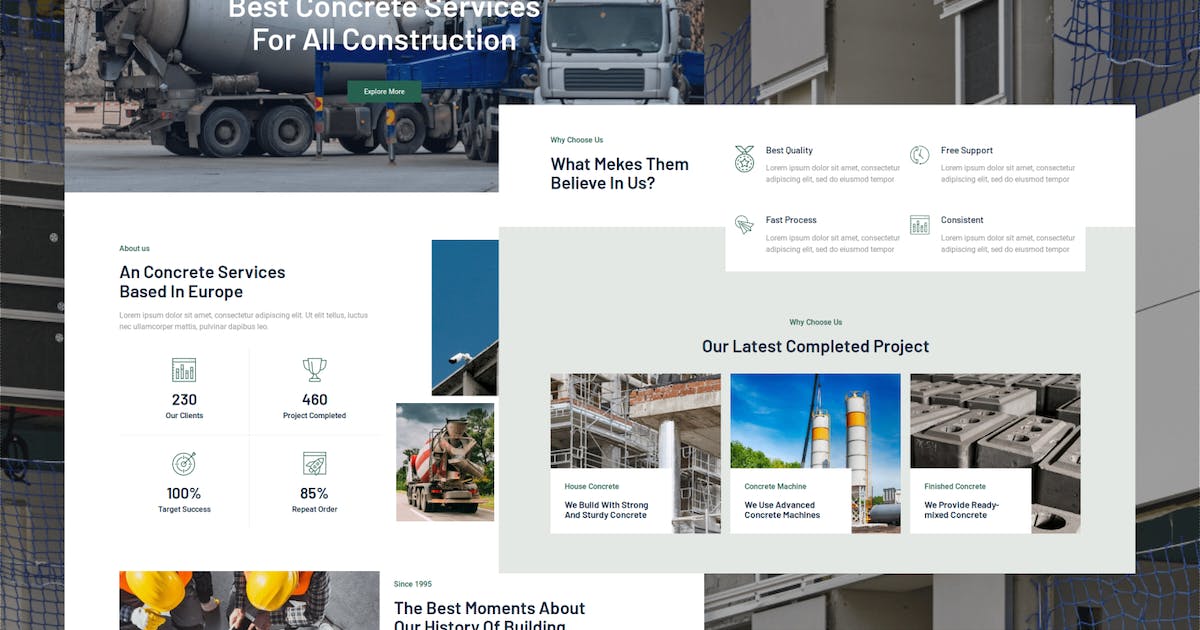 Anteri – Concrete Services Elementor Template Kit