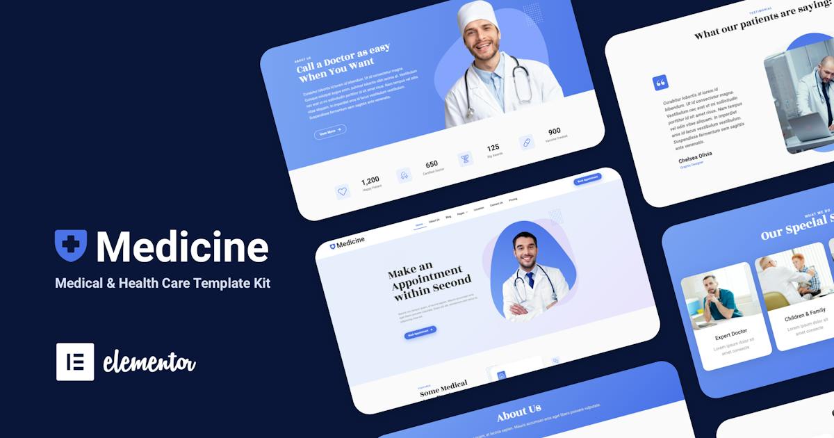 Medisine – Medical Elementor Template Kit