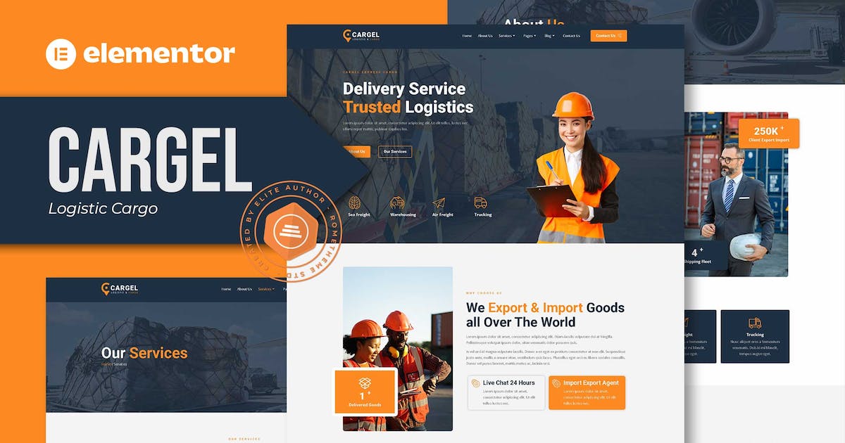 Cargel – Logistic Cargo Elementor Template Kit