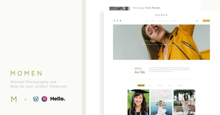 Download Momen – Photography & Blog Elementor Template Kit version 1.2.0