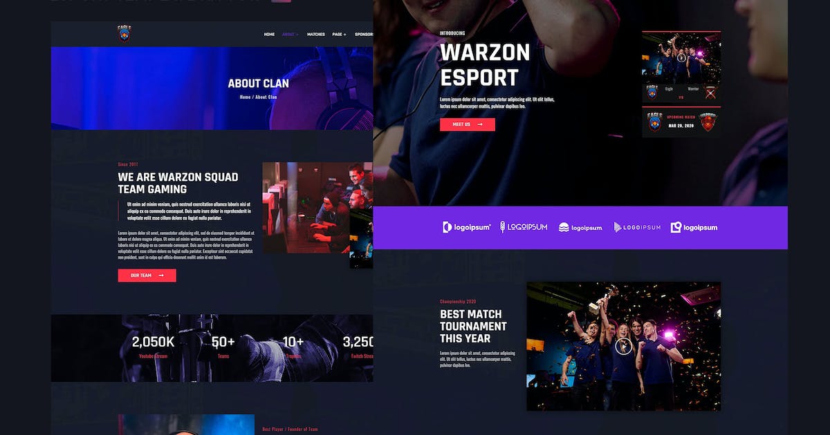 Warzon – Esport Elementor Template Kit