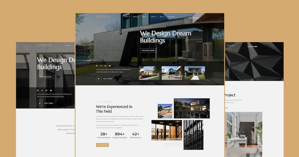 Emporium – Architecture & Interior Elementor Pro Full Site Template Kit