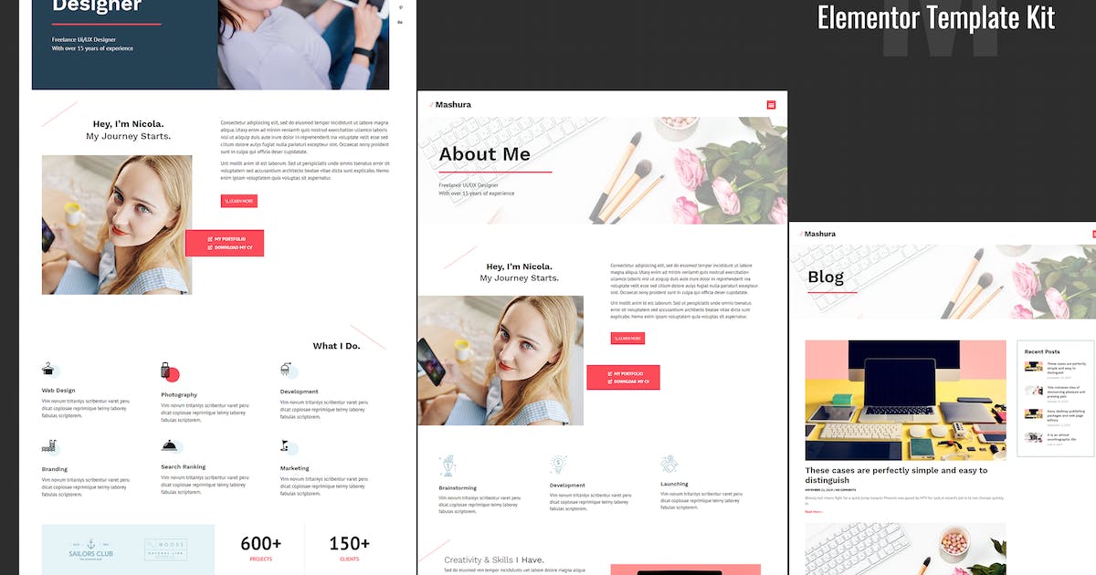 Mashura – Portfolio Elementor Template Kit