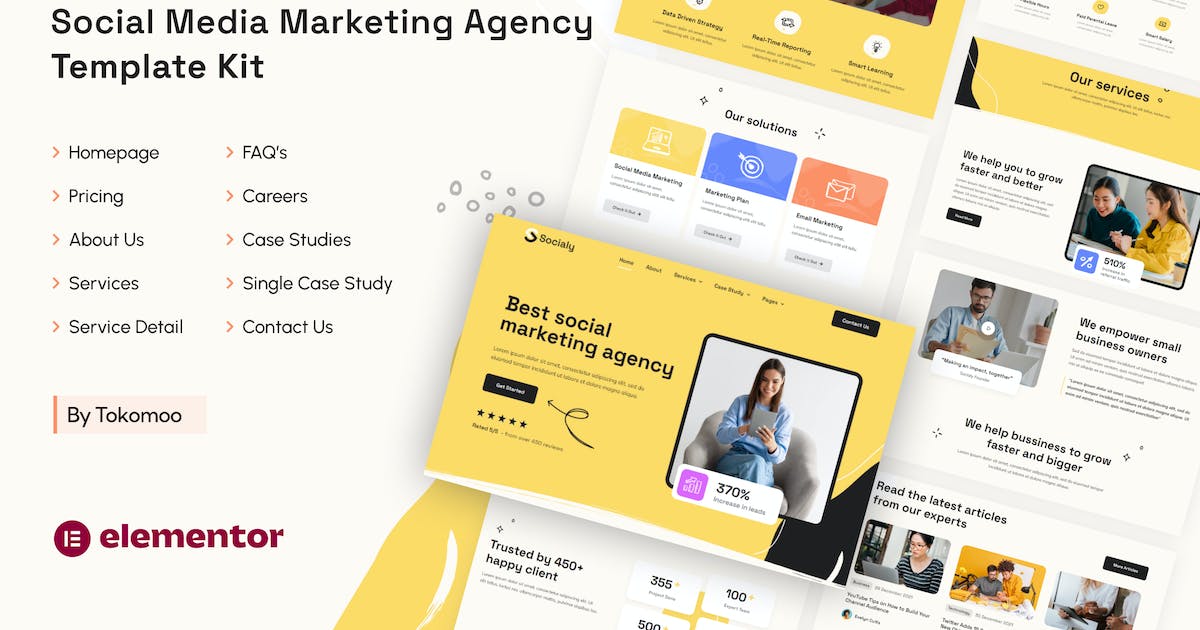 Socialy | Social Media Marketing Agency Elementor Template Kit
