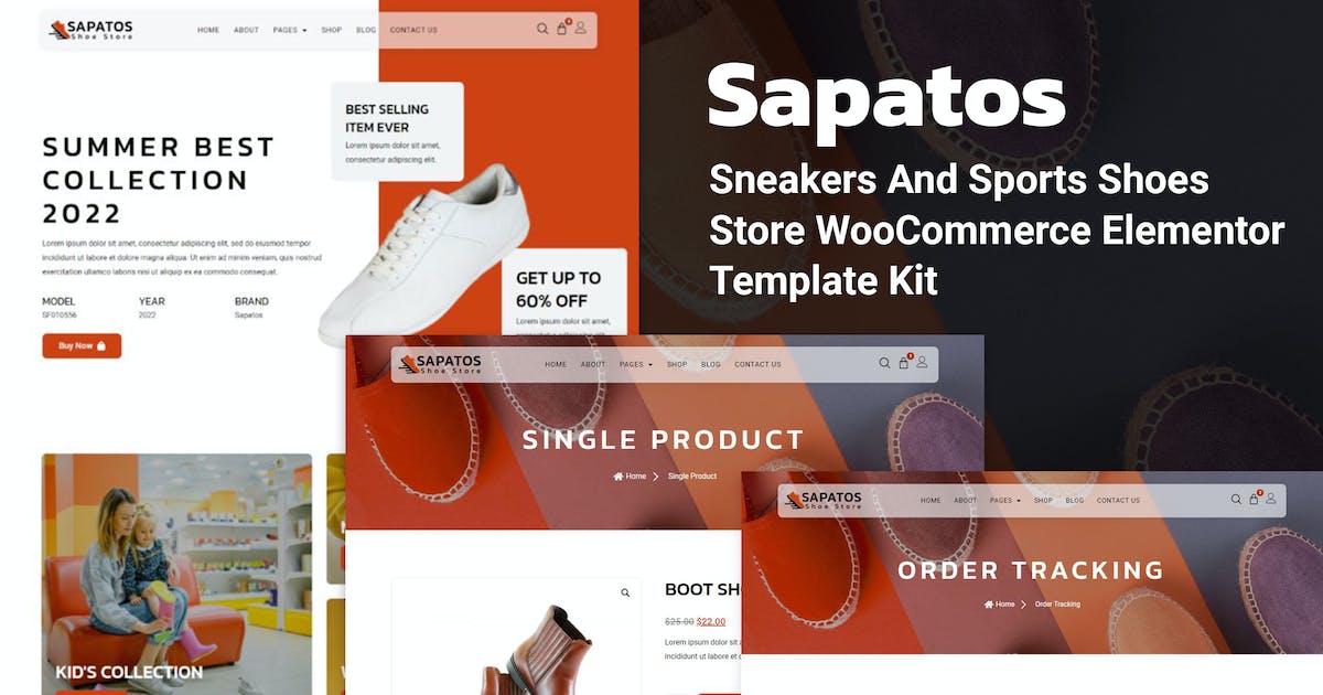 Sapatos – Sneakers & Sports Shoes Store WooCommerce Elementor Template Kit