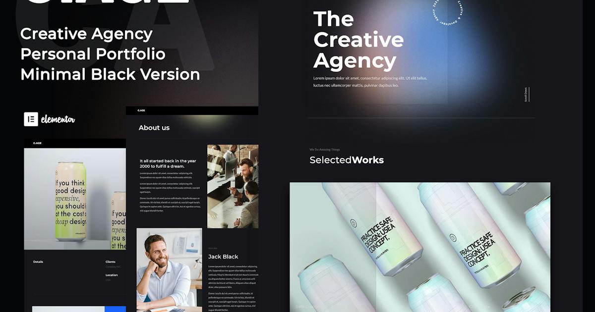 C.AGE – Creative Agency Personal Portfolio Elementor Template Kit
