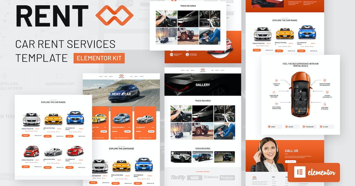 Infiniterent – Car Rental Elementor Template Kit
