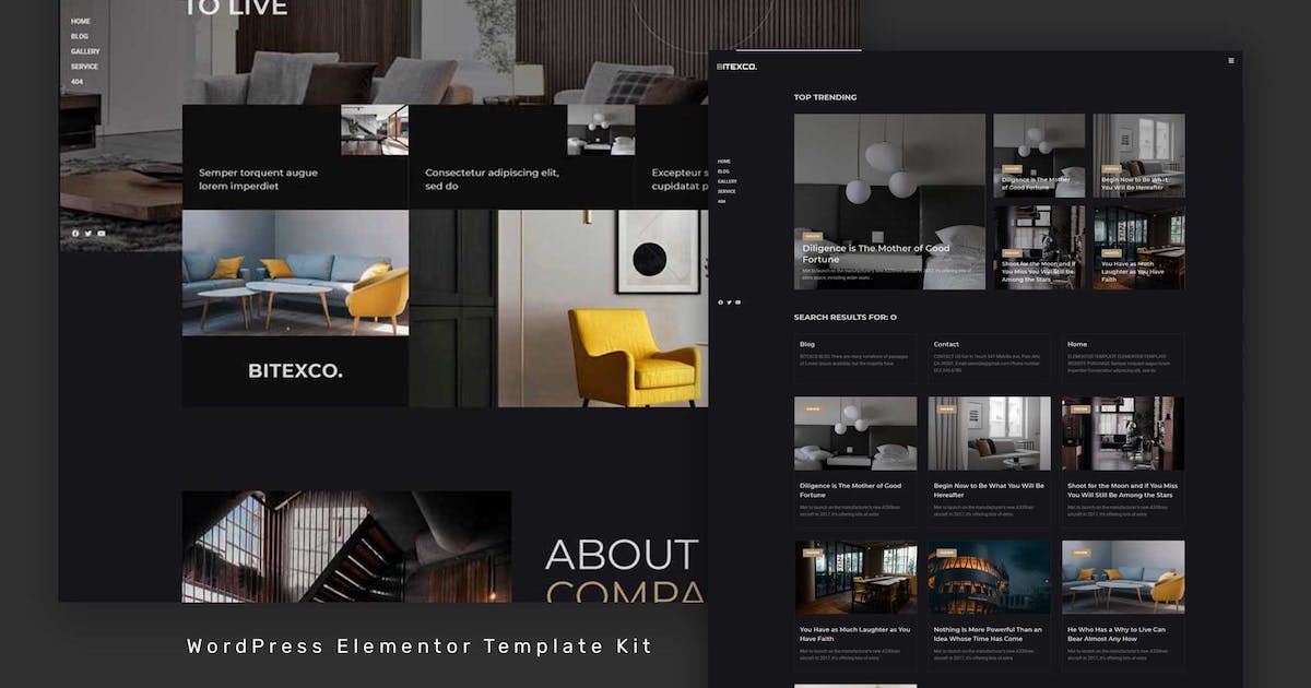 Bitexco – Creative Interior Elementor Template Kit
