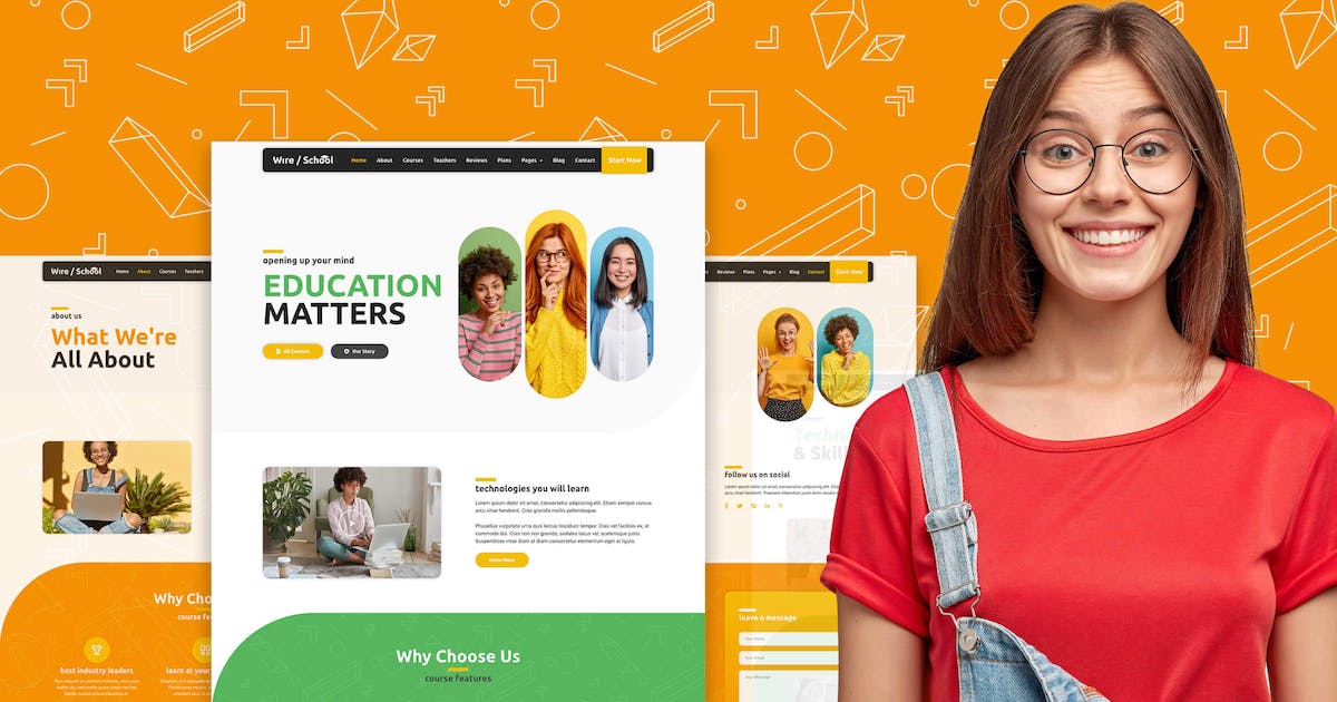 Wire School – Online Education Elementor Template Kit