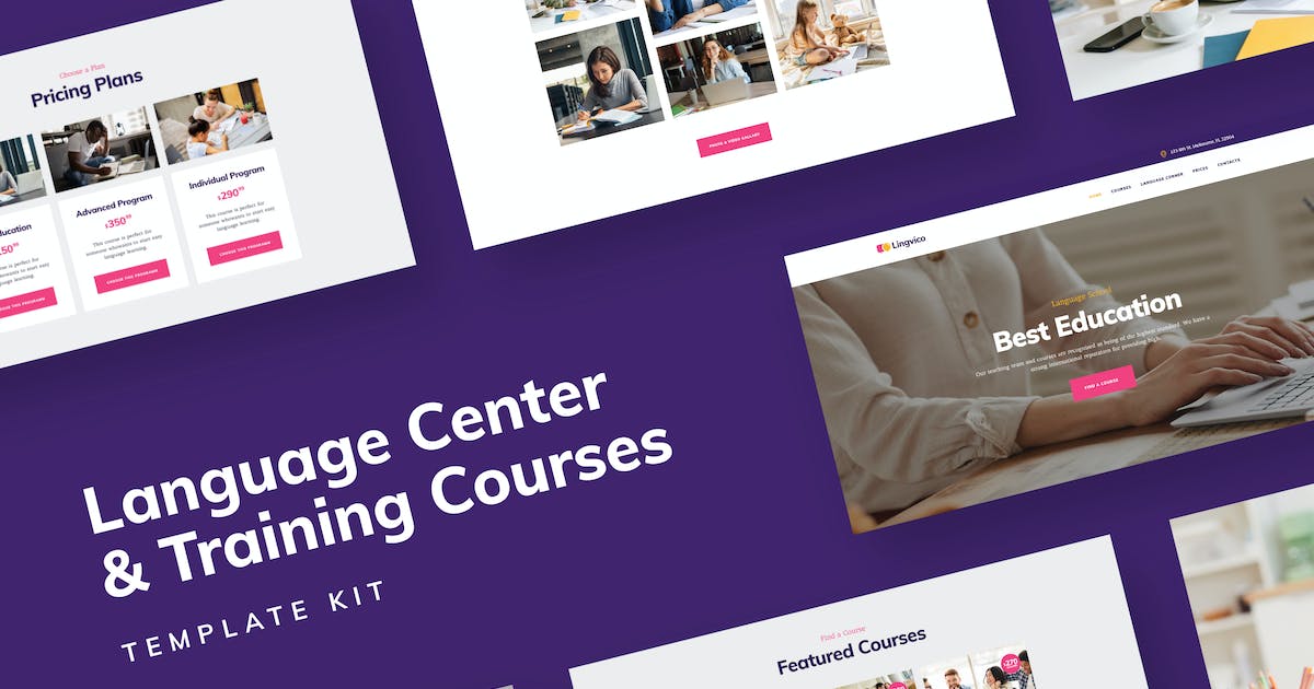 Distance Education – Language Center & Training Courses Template Kit