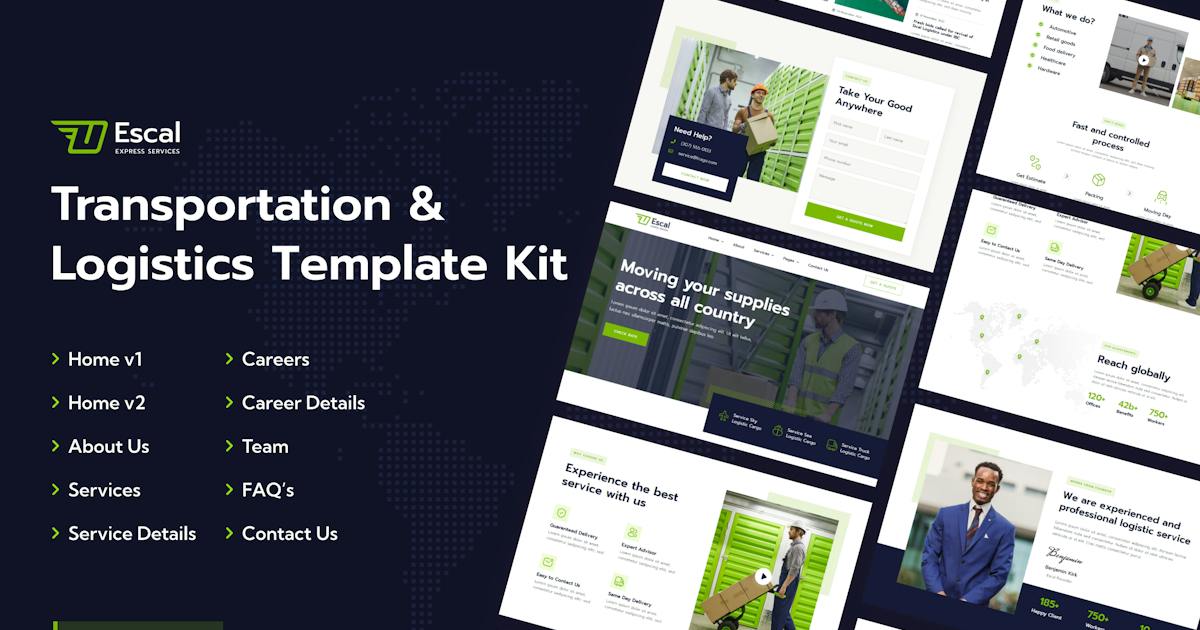 Escal | Transportation & Logistics Elementor Template Kit