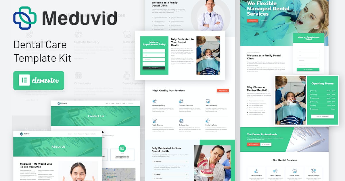 Meduvid – Medical & Dental Clinic Elementor Template Kit