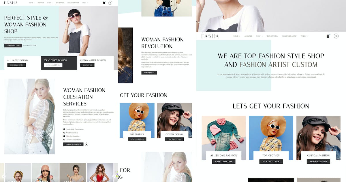 Fasha – Woman Fashion & Shop eCommerce Elementor Template Kit
