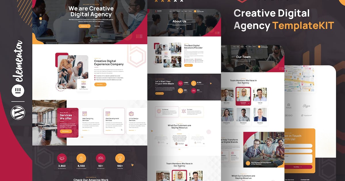 Blazin – Creative Digital Agency Elementor Template Kit
