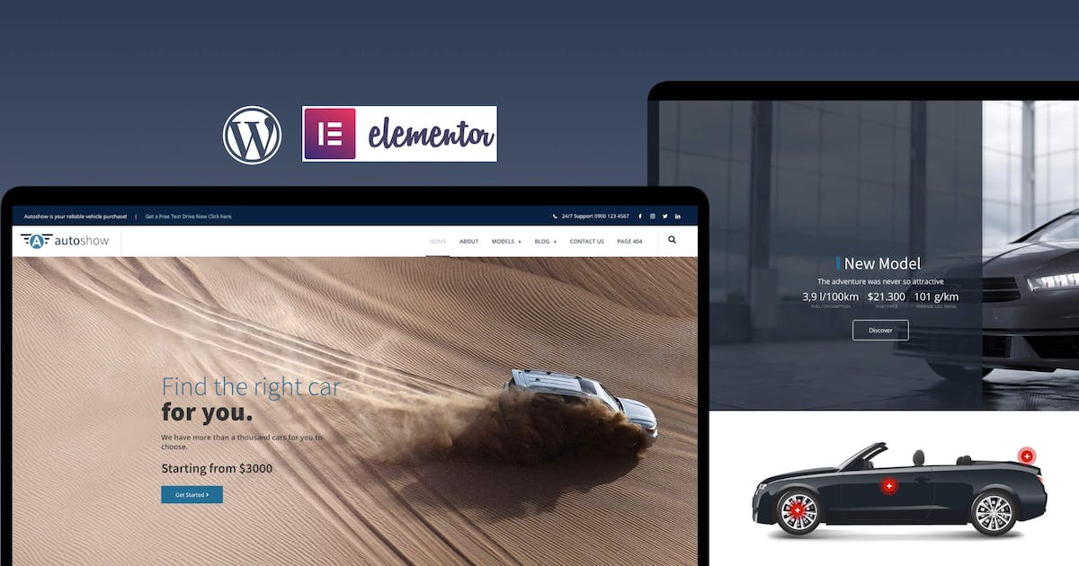 AutoShow – Car Shoowroom & Dealer Elementor Template Kit