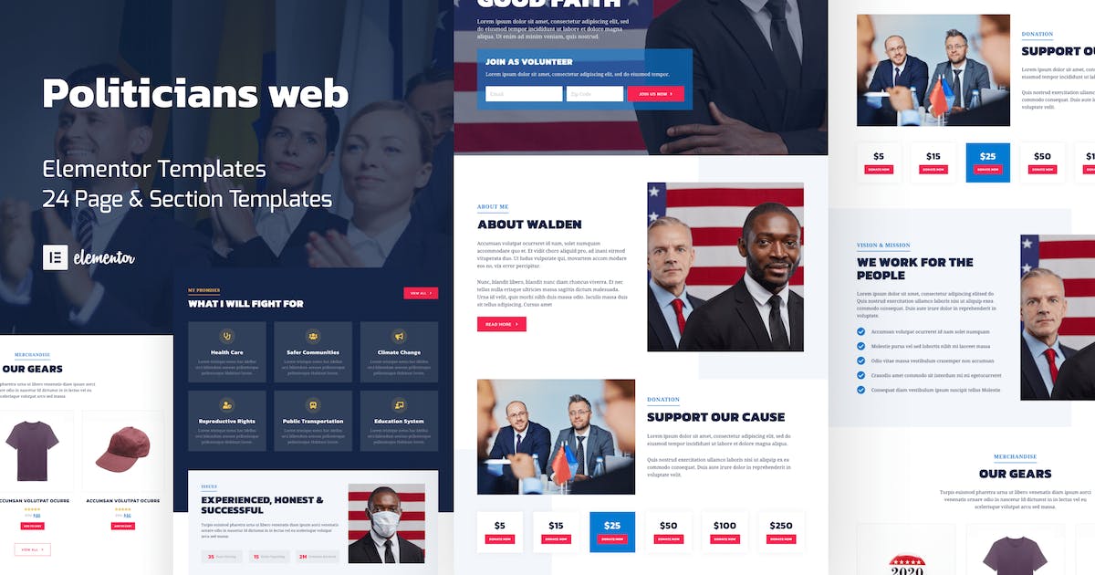 Politica – Politician & Public Servant Elementor Template Kit