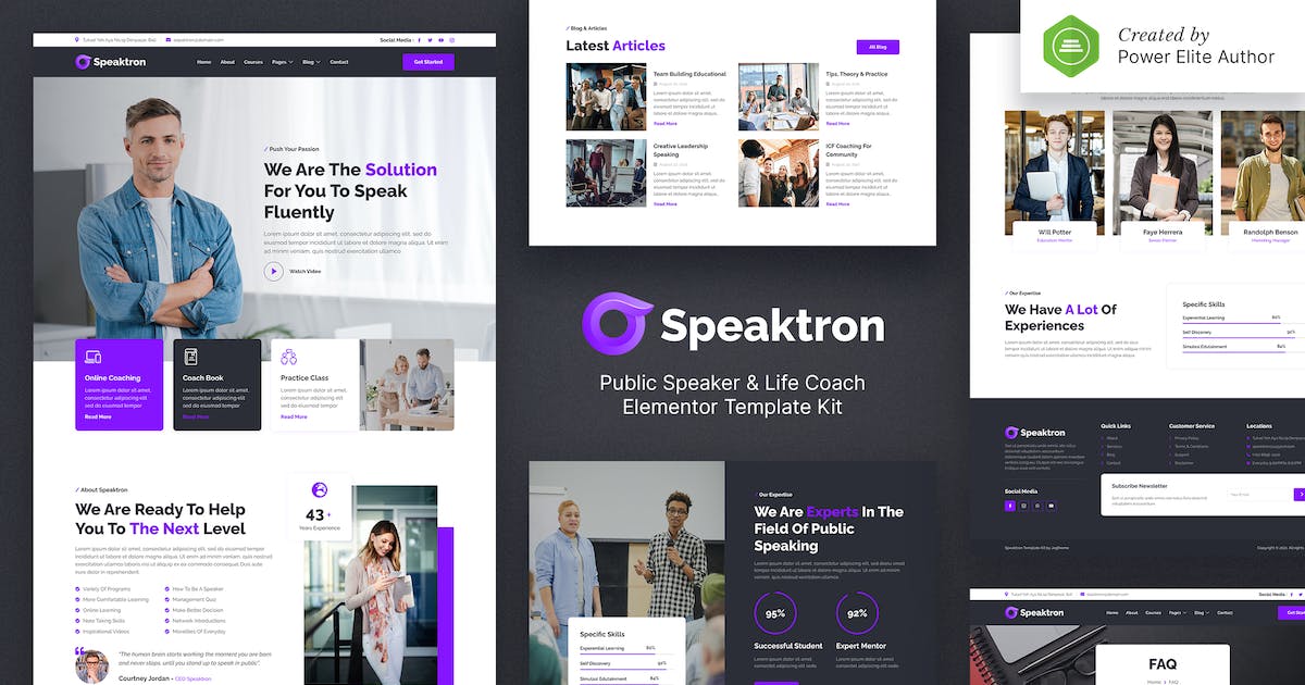 Speaktron - Public Speaker & Life Coach Elementor Template Kit
