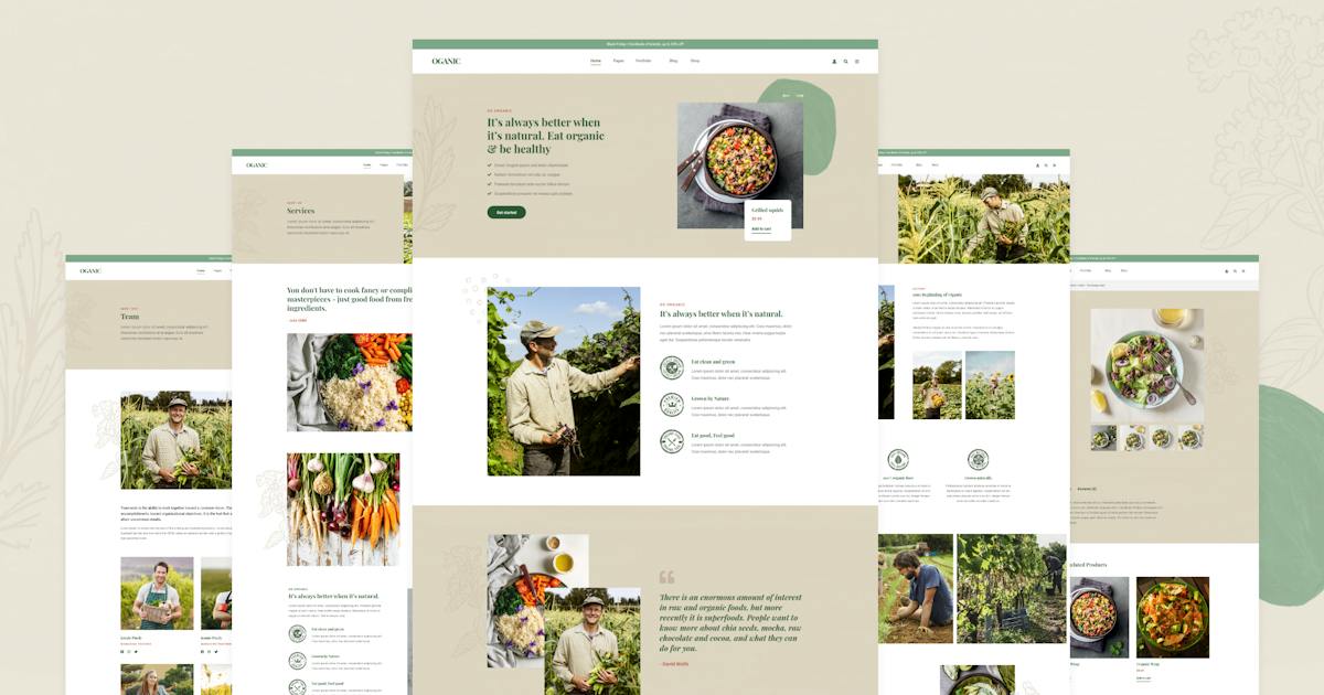 Oganic – Organic Food Elementor Template kit