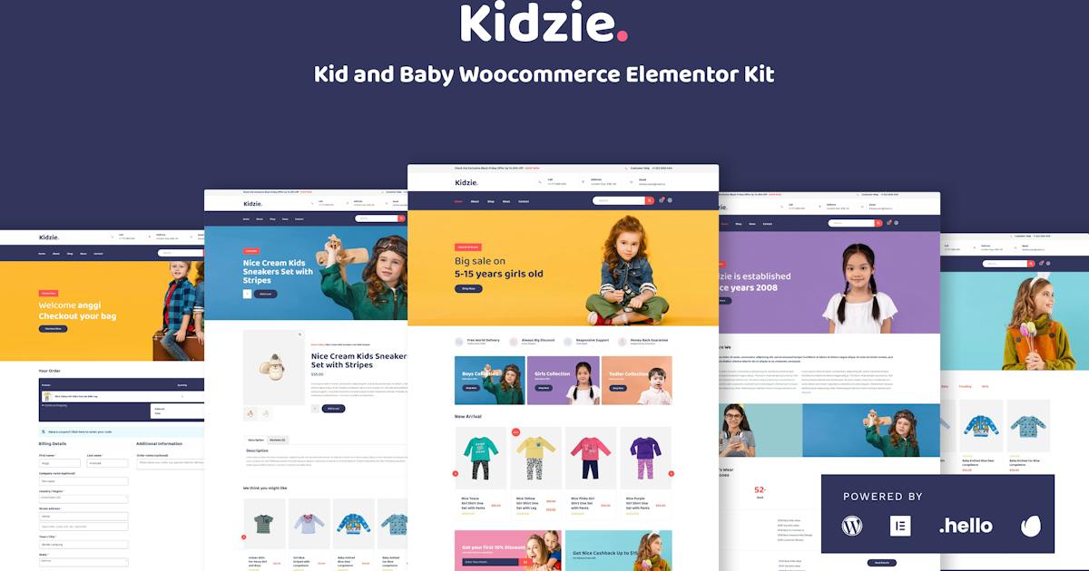 Kidzie – Baby & Kids E-Commerce Elementor Template Kit