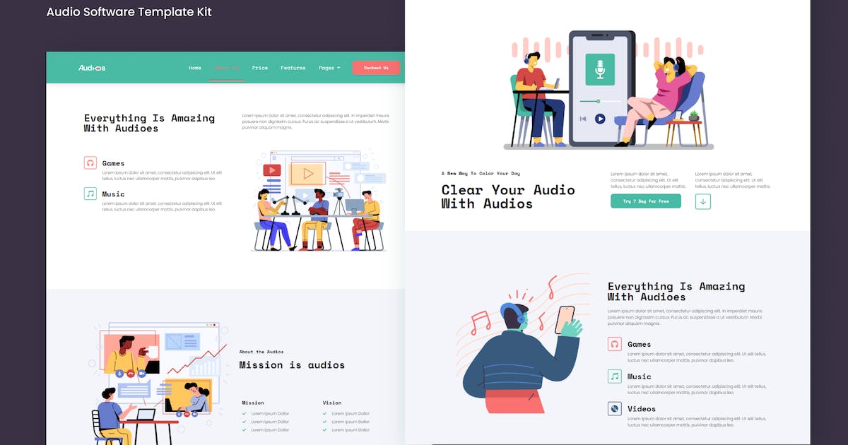 Audios – App Showcase Elementor Template Kit