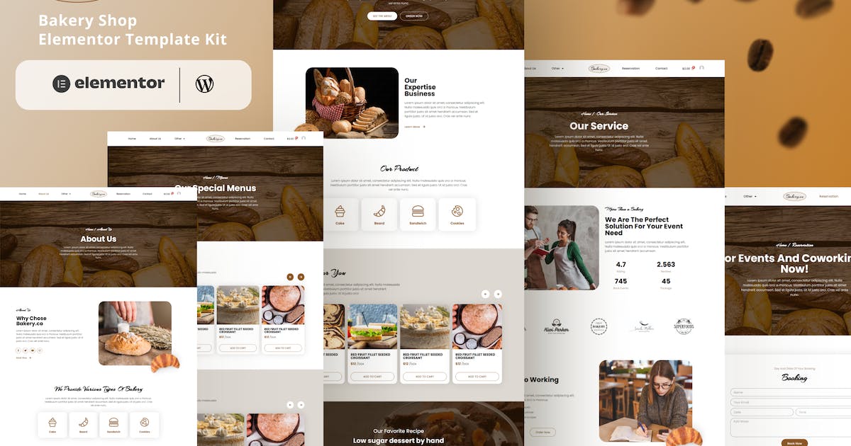 Bakery.co – Bakery Shop Elementor Template Kit