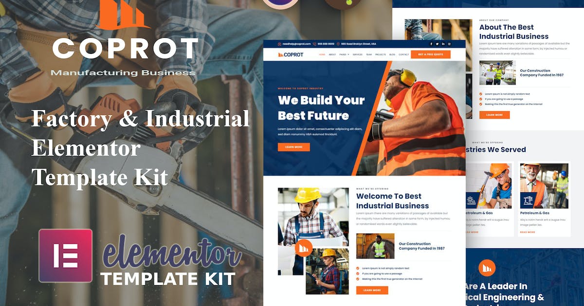 Coprot – Factory & Industrial Elementor Template Kit