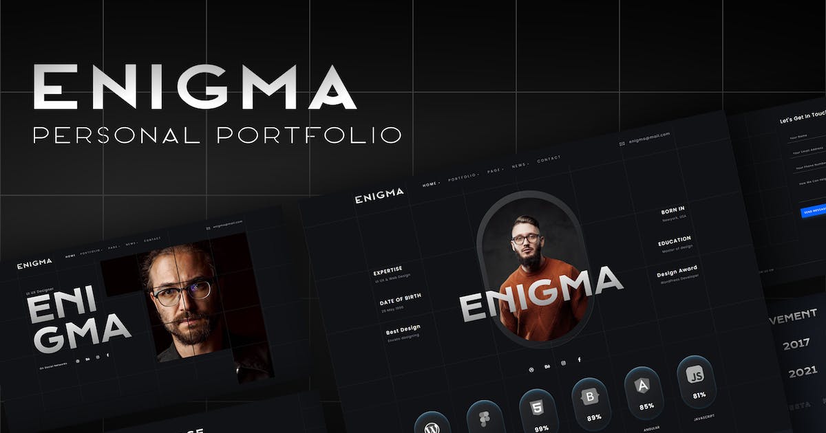 Enigma – Personal Portfolio Elementor Template Kit