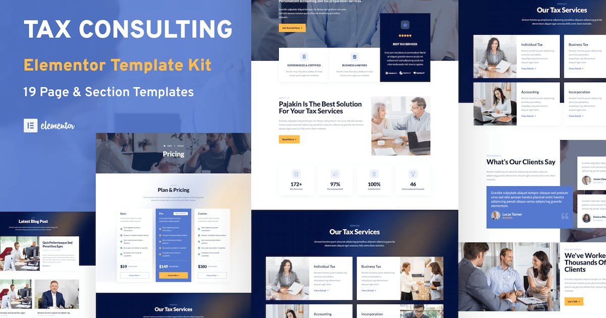 Pajakin – Tax Consultant & Financial Advisor Template Kit