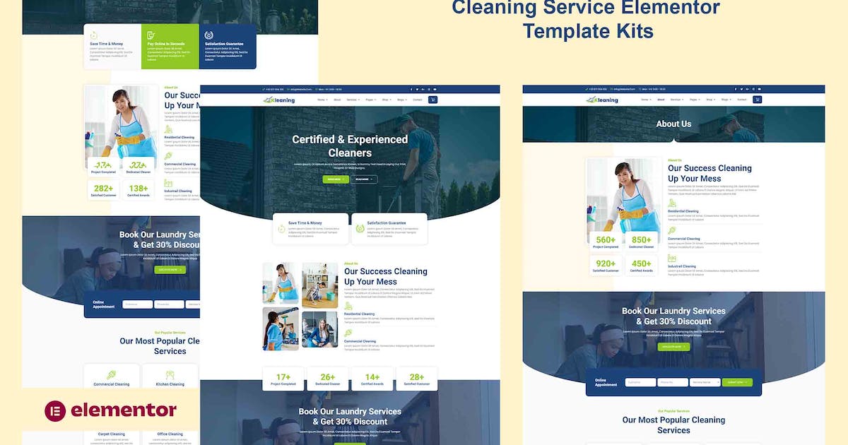 Kleaning – Cleaning Service Elementor Template Kits