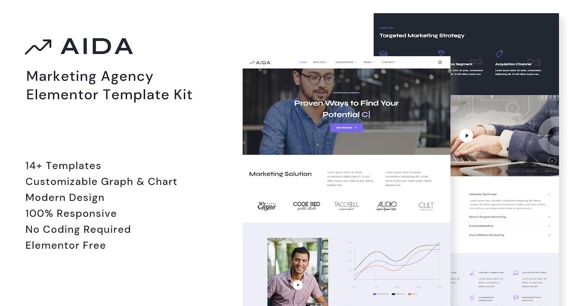 AIDA – Marketing Agency Elementor Template Kit