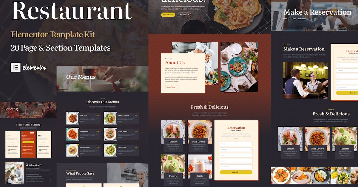 Resto – Restaurants And Coffes Elementor Template Kit