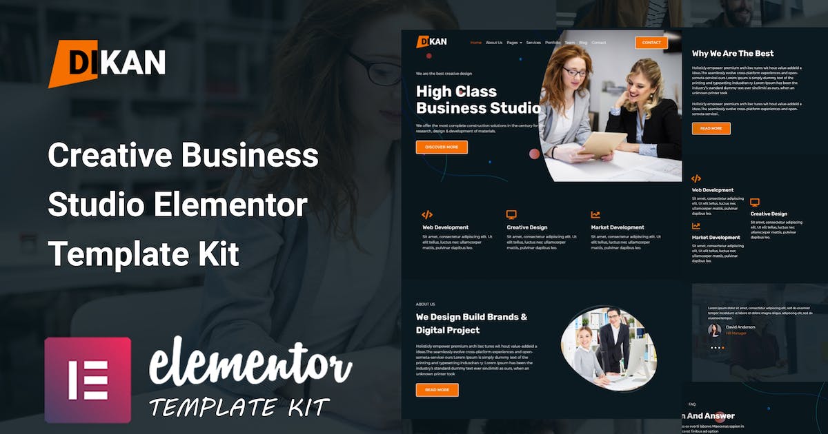 Dikan – Creative Business Studio Elementor Template Kit