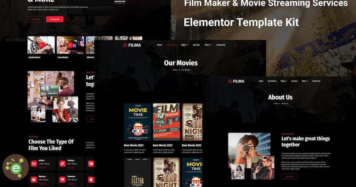 Download Filma – Film Maker & Movie Streaming Services Elementor ...