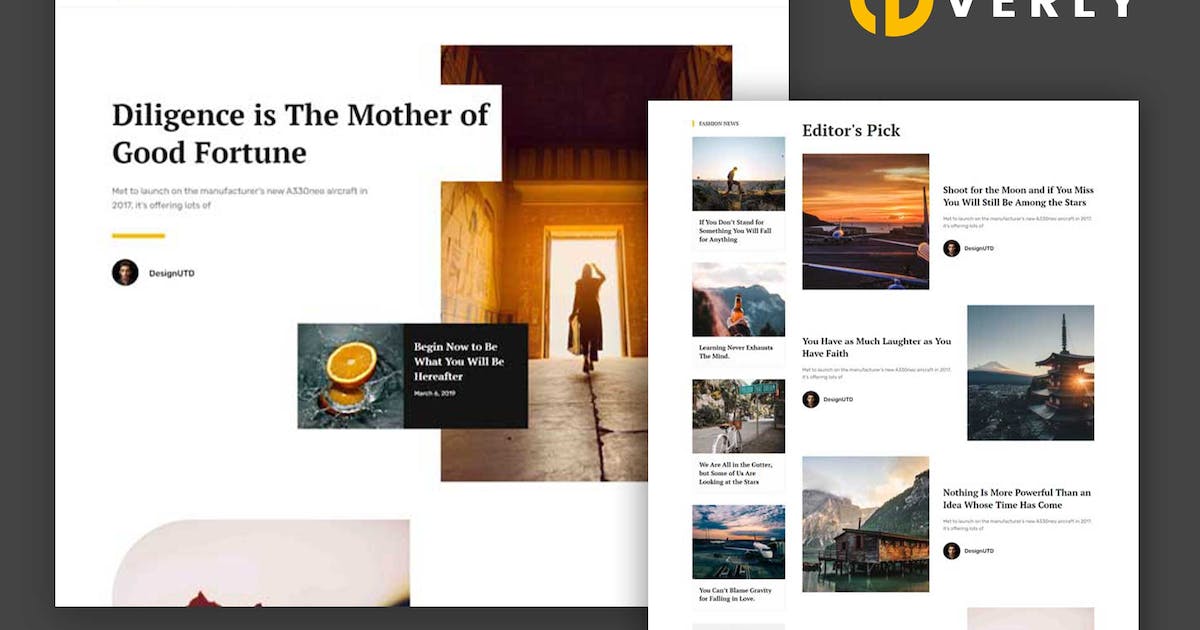 Everly – Blog & Magazine Elementor Template Kit