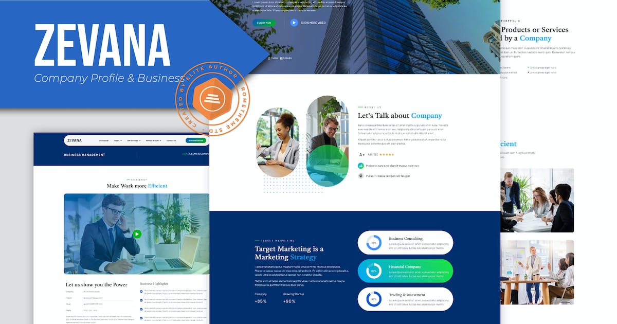 Zevana – Company Profile & Business Elementor Template Kit