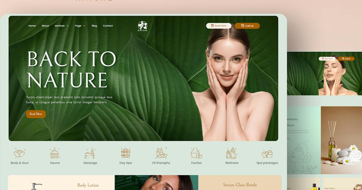 Nature – Spa & Massage Elementor Template Kit