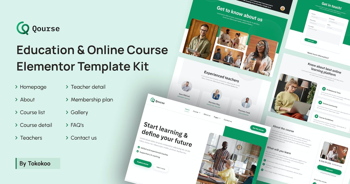 Qourse | Education & Online Course Elementor Template Kit