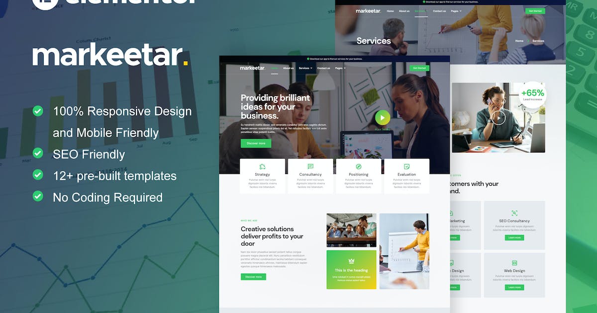 Markeetar – Digital Marketing Agency Elementor Pro Template Kit